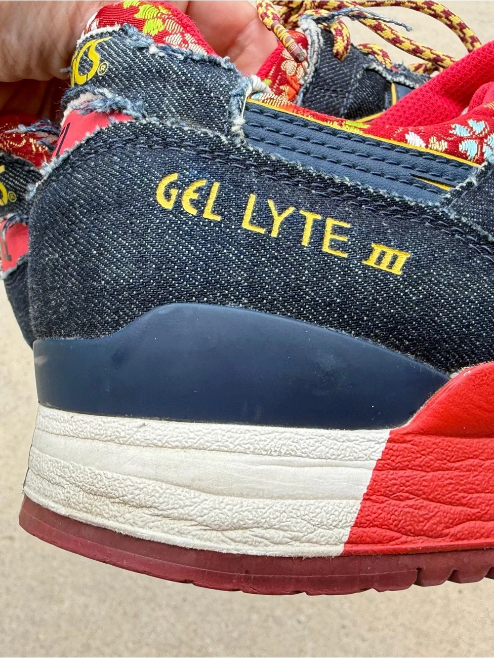 ASICS Gel-Lyte 3 Japanese Denim Kimono Okayama Indigo H5L2N-5050 Split Tongue - Picture 3 of 9